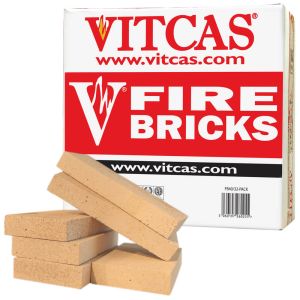 VITCAS 6 pakaitinių šamotinių plytų komplektas krosnelėms ir židiniams